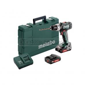 METABO TRAPANO AVVITATORE A BATTERIA 18 VOLT BS 18 L + 2 BATTERIE 2 Ah + VALIGIA