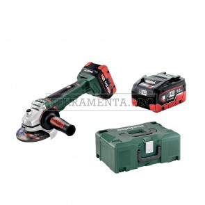 METABO WB 18 LTX BL 125 QUICK SMERIGLIATRICE 2 BATTERIE 5,5 Ah LiHD con METALOC