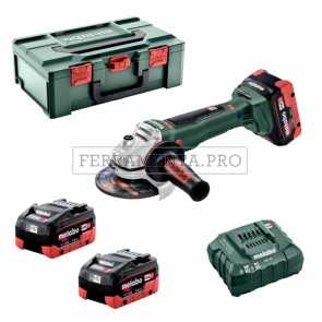 METABO SMERIGLIATRICE  WB 18 LTX BL 125 QUICK 3 BATTERIE 5,5 Ah LiHD con METABOX