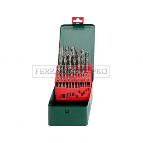 SERIE 25 PUNTE METABO Ø 1-13x0,5 mm per METALLI HSS-G SP RETTIFICATA DIN 338