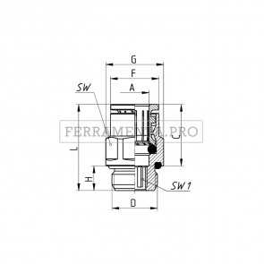 Camozzi 6512 4-M5 - Raccordi Mod. 6512