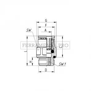Camozzi 6512 4-M5 - Raccordi Mod. 6512