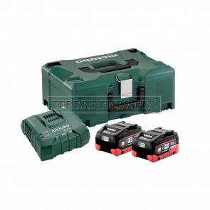 METABO SET DI BASE 2 BATTERIE LIHD 8 AH + CARICABATTERIE ASC ULTRA + METALOC