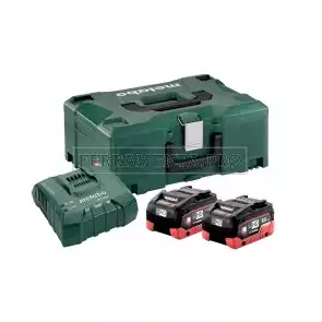 METABO SET DI BASE 2 BATTERIE LIHD 8 AH + CARICABATTERIE ASC ULTRA + METALOC