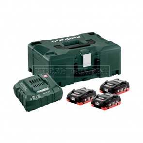 METABO SET DI BASE 3 BATTERIE LIHD 4,0 AH + CARICABATTERIE ASC 30-36 V + METALOC