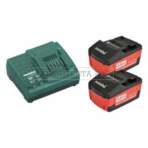 METABO SET DI BASE 2 BATTERIE DA 4,0 AH + CARICABATTERIE