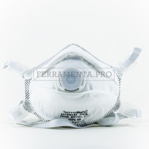 MASCHERINA FACCIALE FILTRANTE MONOUSO FFP3V a conchiglia con valvola FFP3 V