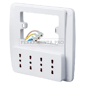 MULTIPRESA DA PARETE colore bianco