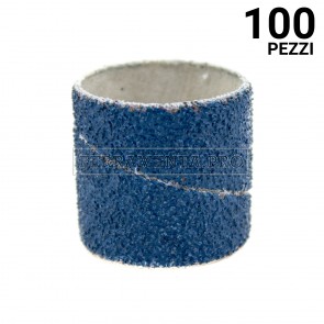 100 pezzi ANELLO ARZ ZIRCONIO 15x30mm G 120 ANELLO ABRASIVO RINFORZATO ALLO ZIRCONIO per RULLO FINITURA SBAVATURA SMUSSATURA METALLI