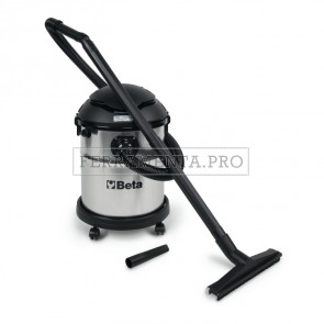 BETA 1870I - ​​Aspiratore 20 litri per solidi e liquidi, bidone in acciaio INOX