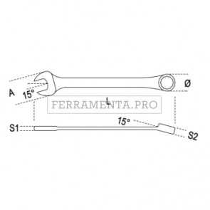 BETA 42 - Chiave combinata a forchetta e poligonale