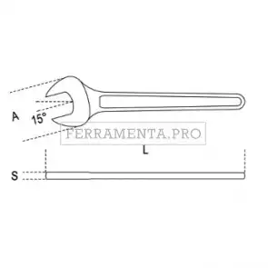 BETA 52 - Chiavi a forchetta semplice cromate