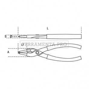 BETA 1032 - Pinze a becchi diritti per anelli seeger elastici di sicurezza