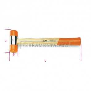 BETA 1390 - Mazzuole con battenti intercambiabili in materiale plastico manico in legno