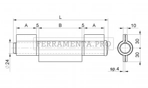 Cerniera gigante 3 ali con rondelle ottone 202