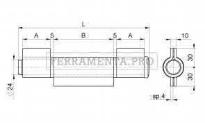 Cerniera gigante 3 ali con rondelle ottone 202