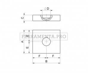 Piastra per perno art.348 349