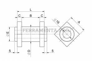 Tronchetto di giunzione EXTRA per cardine a fascetta 861X