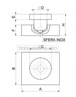 Perno inferiore base tonda 862T