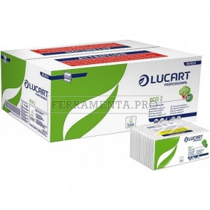 ASCIUGAMANI LUCART 2 VELI PURA CELLULOSA PIEGATI A 'Z' CM.23X23 CF.18 ECO 864014