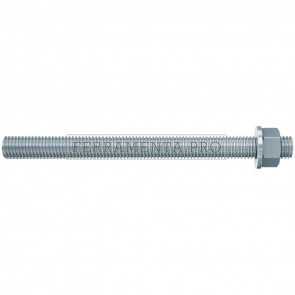 Barra filettata in acciaio zincato con classe di resistenza 8.8, con taglio dritto, dado e rosetta FIS A M 12 X 120 8.8 - Confezione da 10