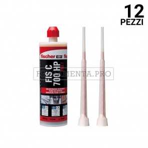 12 pezzi ANCORANTE CHIMICO CERTIFICATO RESINA VINILESTERE IBRIDO FIS C 700 HP PRO 1 