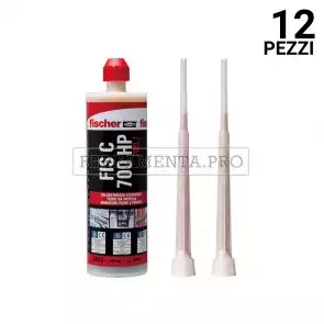 12 pezzi ANCORANTE CHIMICO CERTIFICATO RESINA VINILESTERE IBRIDO FIS C 700 HP PRO 1 