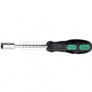 CHIAVE A BUSSOLA ESAGONALE CROMATA LUCIDA CON IMPUGNATURA