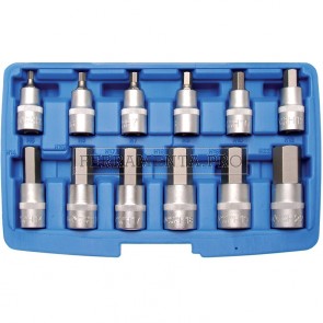 KIT 12 PEZZI, CHIAVI A BUSSOLA ESAGONALI, 5-22 MM, ATT. 1/2