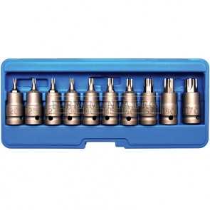 SERIE 10 PEZZI, BUSSOLE A MACCHINA TORX T20 - T70, ATT. 1/2