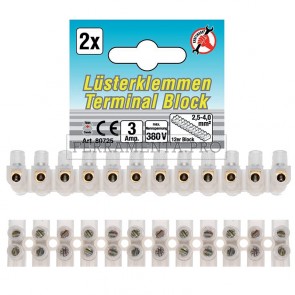 KRAFTMANN MORSETTERIE 2 BLOCCHI da 12 - 2,5mm o 4mm