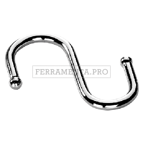GANCI AD S PER BARRA APPENDIMESTOLI finitura cromata