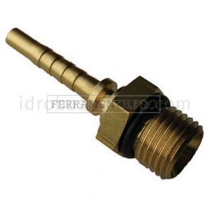 Raccordo a pressare G1/4M tubo R7 3/16 + O-Ring