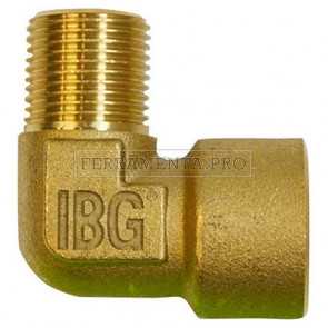 Raccordo a gomito a.p., 300bar, G3/8F-M, ottone