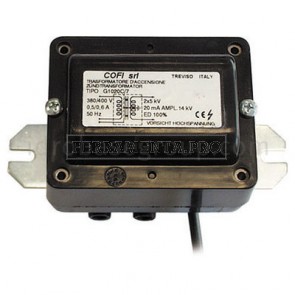 Trasformatore 2x5000V, 20mA, 1x230V-50Hz, tipo K