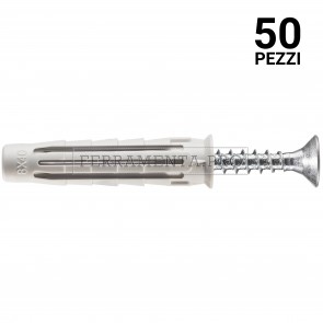50 pezzi TASSELLO in NYLON T6/VA con VITE 8x40mm