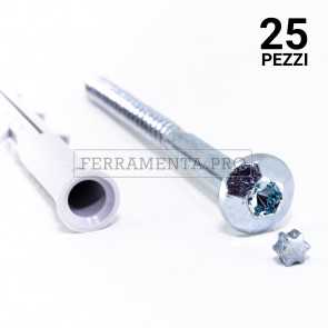 25 pezzi Tassello APS/V AM con vite 10 x 115 mm TASSELLO + VITE SICUREZZA ANTIMANOMISSIONE PROFESSIONALE APS/V AM
