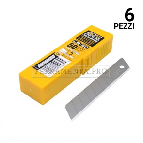 6 pezzi TUBETTO 50 LAME 18mm OLFA LB-50 RICAMBIO CUTTER TRINCETTO TAGLIERINO 