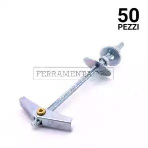 50 pezzi ANCORINA ETAF/DD - M4x12mm TASSELLO ANCORANTE METALLICO ANCORA ANCORINA ETAF/DD con DOPPIO DADO