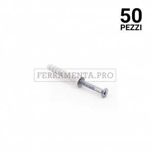50 pezzi Tassello a colpo in nylon UCX/TS 8x60 mm con vite TASSELLO ANCORANTE con VITE A COLPO CHIODO PERCUSSIONE in NYLON PLASTICA UCX/TS