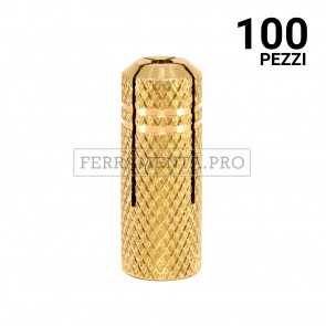 100 pezzi TASSELLO ANCORANTE in OTTONE T51 M10 TASSELLO ANCORANTE in OTTONE T51 ANCORAGGI MEDIO-PESANTI MATTONI PIETRA LEGNO CALCESTRUZZO