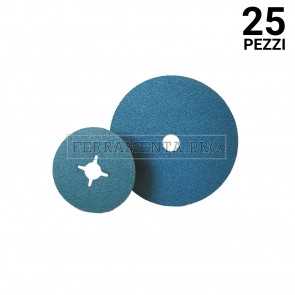 25 pezzi DISCO FIBRATO ZIRC - D.180 G80 TONDO DISCO ABRASIVO FIBRATO allo ZIRCONIO LUNGA DURATA per METALLI ACCIAIO INOX