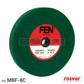 DISCO RUOTA per MOLA DA BANCO al CARBURO DI SILICIO METALLI ACCIAIO SBAVATURA FINITURA