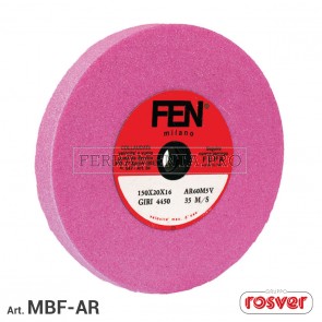 DISCO RUOTA per MOLA DA BANCO al CORINDONE ROSA METALLI ACCIAIO SGROSSATURA