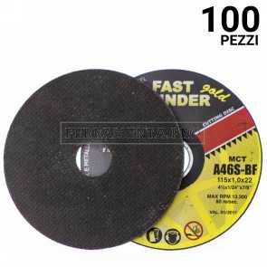 100 pezzi DISCO TAGLIO ULTRASOTTILE INDUSTRIALE Ø 115mm 1,6mm DISCO TAGLIO ULTRASOTTILE INDUSTRIALE ROSVER per SMERIGLIATRICE Ø 115mm