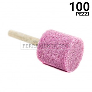 100 pezzi MOLA VETRIFICATA ROSA CILINDRICA 2X7mm GAMBO 3mm MOLA RUOTA VETRIFICATA AL CORINDONE ROSA con GAMBO 3mm CILINDRICA per SGROSSARE E RIFINIRE TRAPANO