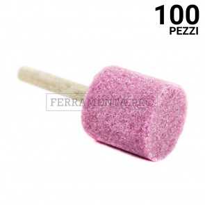 100 pezzi MOLA VETRIFICATA ROSA CILINDRICA 2X7mm GAMBO 3mm MOLA RUOTA VETRIFICATA AL CORINDONE ROSA con GAMBO 3mm CILINDRICA per SGROSSARE E RIFINIRE TRAPANO