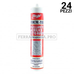 24 pezzi SIGILLANTE ACRILICO BIANCO EFFETTO INTONACO Intoacril 2002 300ml per CREPE