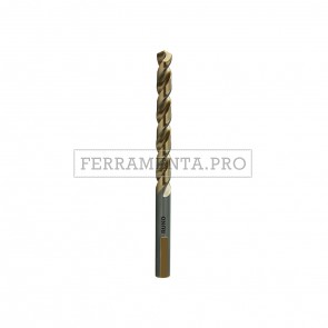 RUKO Punte elicoidali DIN 338 Tipo UNI Rettificate HSSE-Co5 Oro/Nere