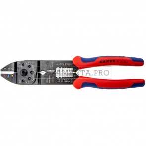 KNIPEX Pinza per capicorda brunita con manici rivestiti in materiale bicomponente